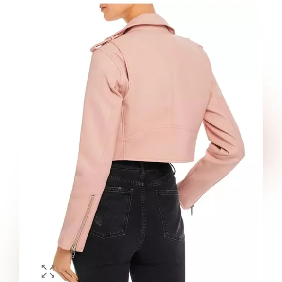 Women's Blank NYC Pink Moto Jacket - Picture 2 of 14
